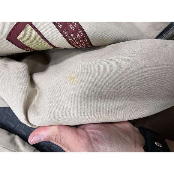 Nordstrom Trench Coat Mens 36S Vintage Hong Kong Travel Workwear Office Travel - Picture 7 of 8